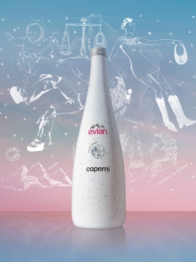 Coperni придумали дизайн бутылки минеральной воды evian