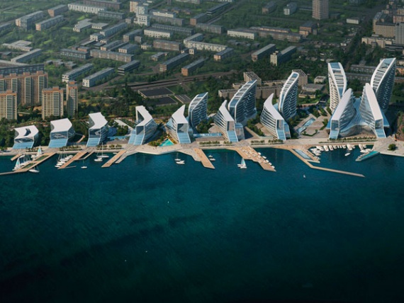 Бюро Zaha Hadid Architects построит 9 зданий на набережной в Новороссийске