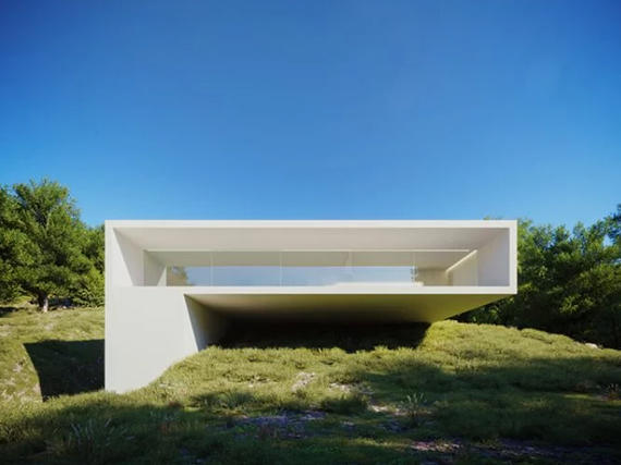 Два монолитных дома в одном от Fran Silvestre Arquitectos