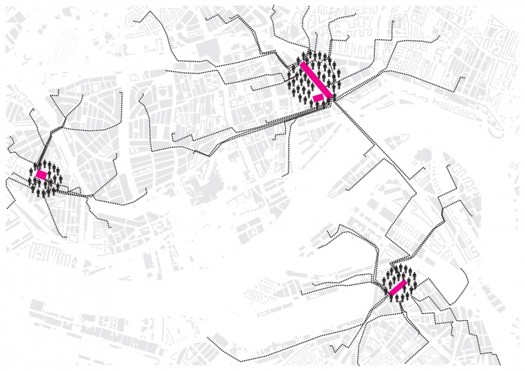 Shift Architecture Urbanism спроектировала модель рынка с социальным дистанцированием