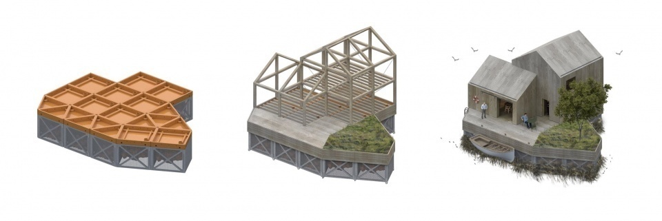 Датская студия MAST разработала систему для строительства плавучих зданий